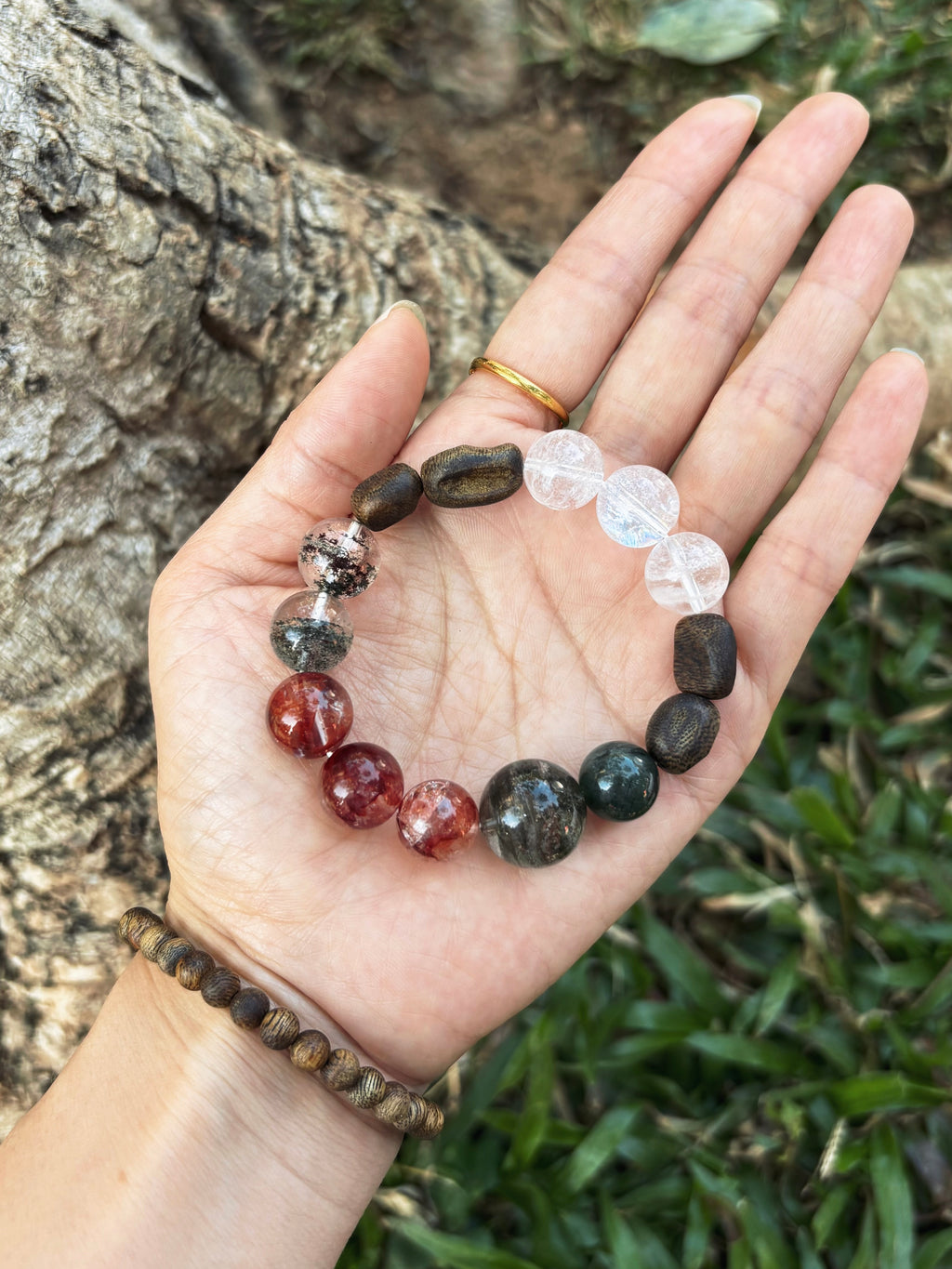 Earthy Forest Crystal Bracelet