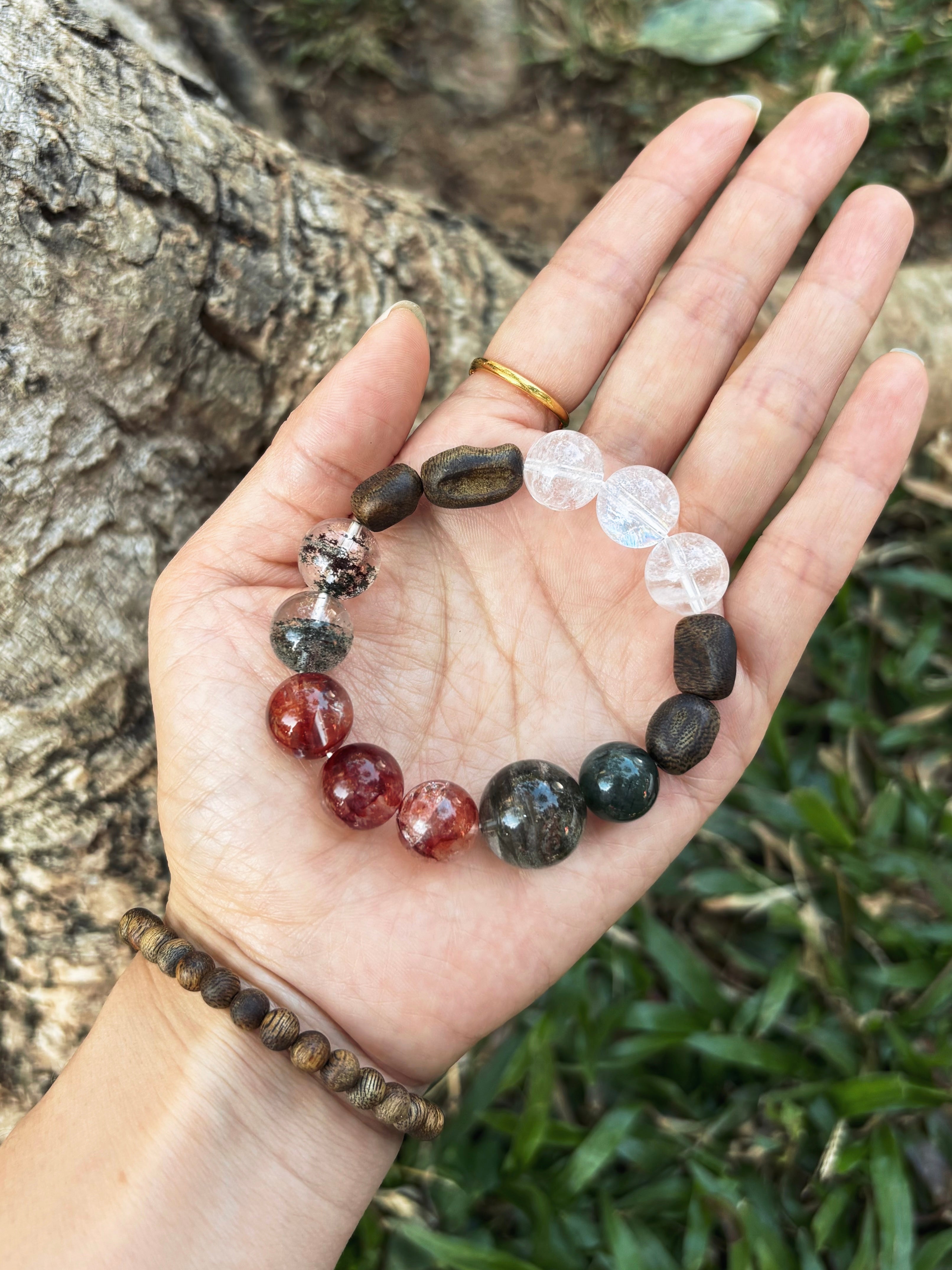 Earthy Forest Crystal Bracelet